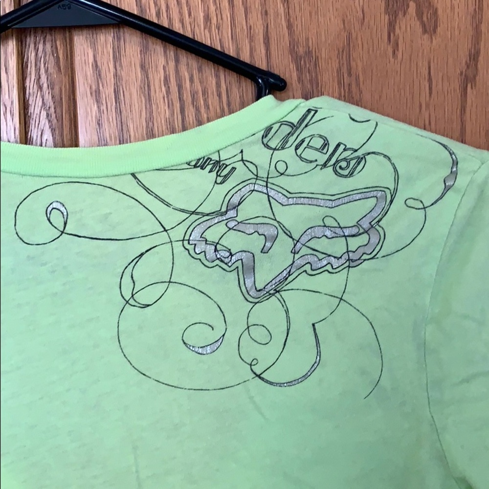 Lime Fox Racing short sleeve vneck